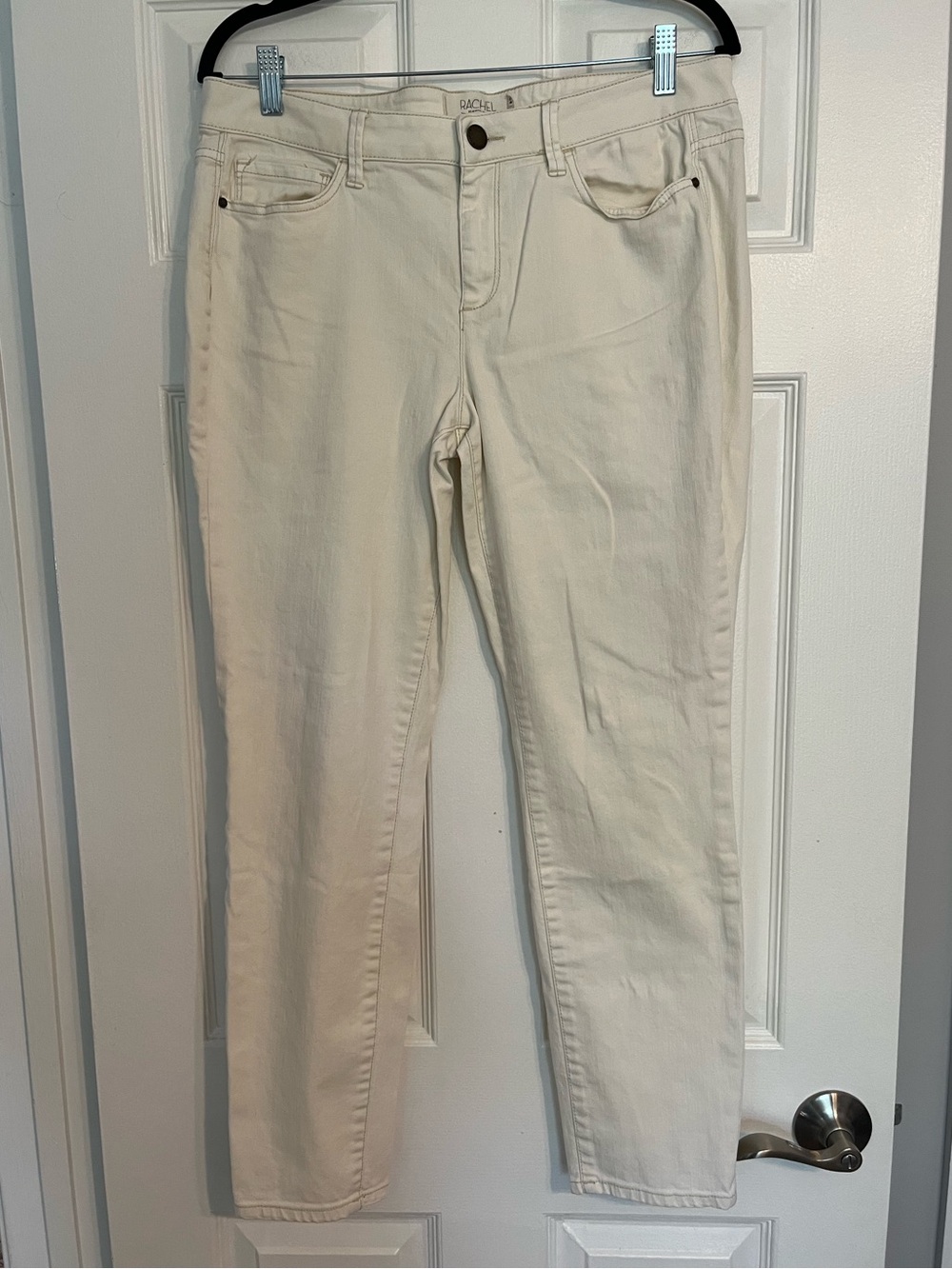 RACHEL Rachel Roy Icon Skinny Jeans in Off-White